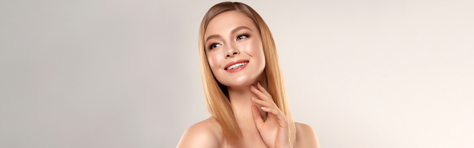 Smiling girl with healthy and sparkling teeth